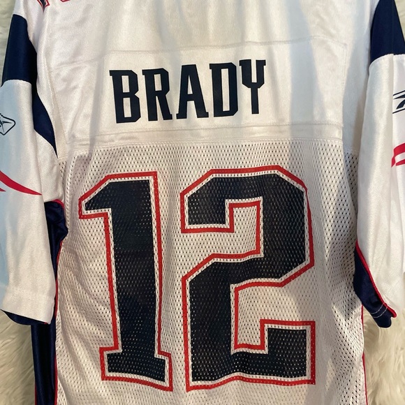 New England Patriots Tom Brady #12 Reebok Authentic Men’s Football Jersey-Large - Picture 9 of 16